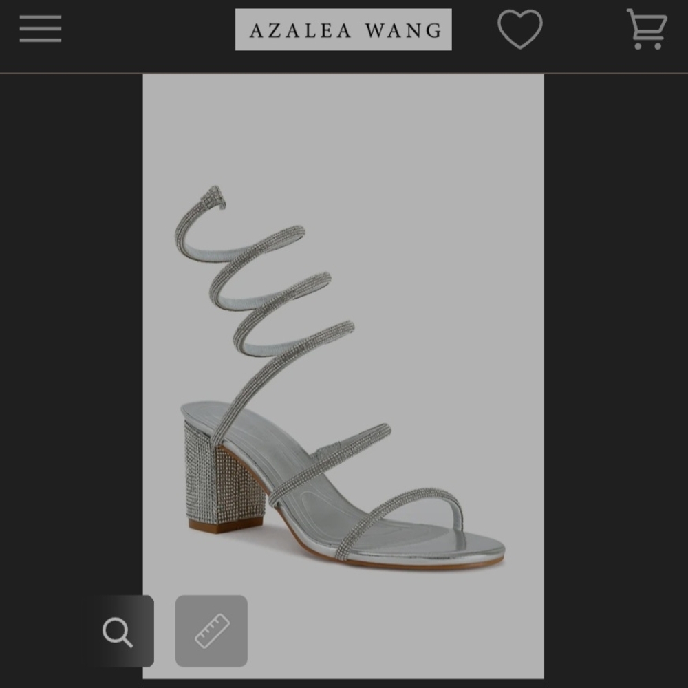 Azalea Wang Silver Strappy Heels